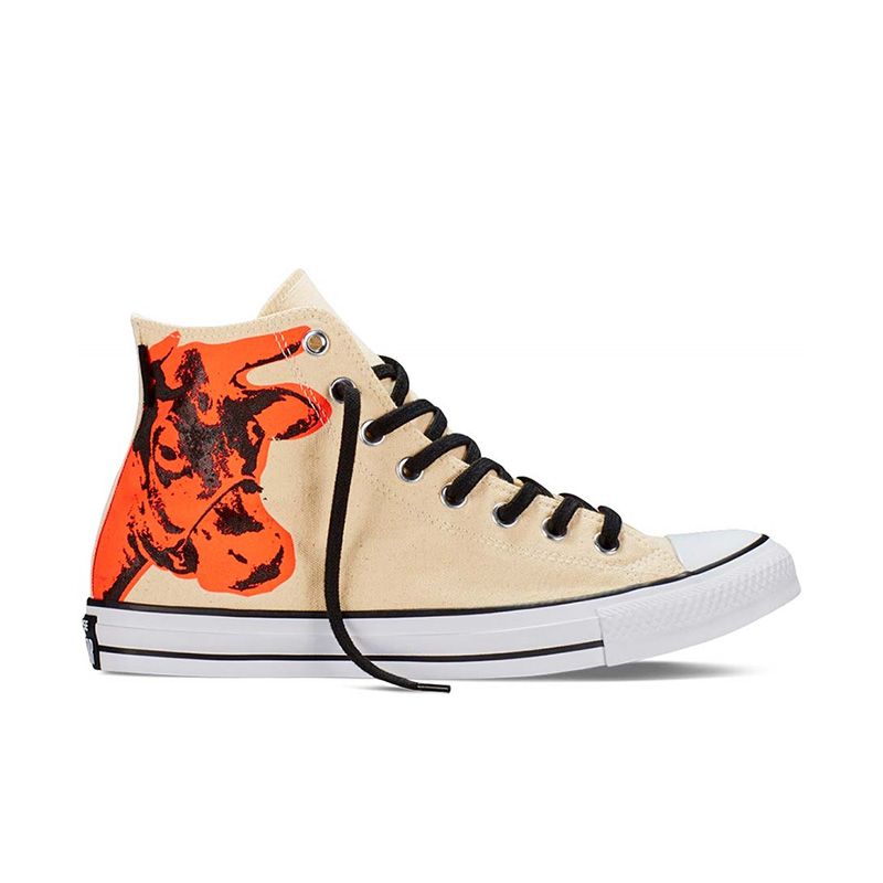 Converse Chuck Taylor All Star Andy Warhol High Top in White/Black/Poppy
