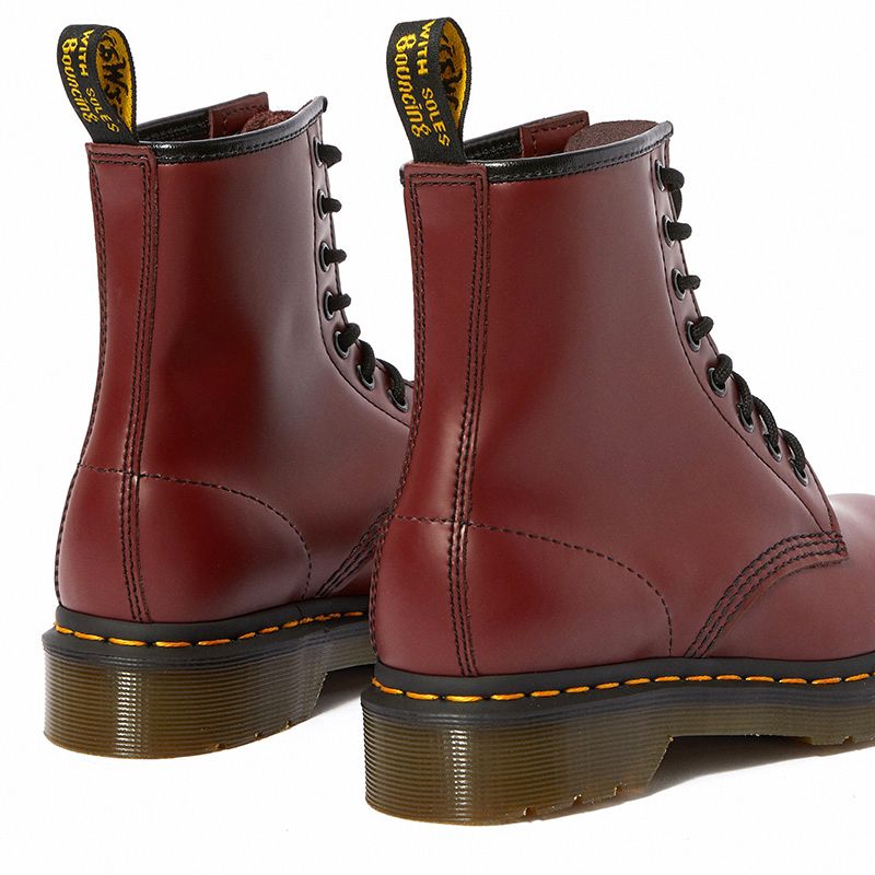 Dr. Martens 1460 Women's Smooth Leather Lace Up Boots in Cherry Red ...