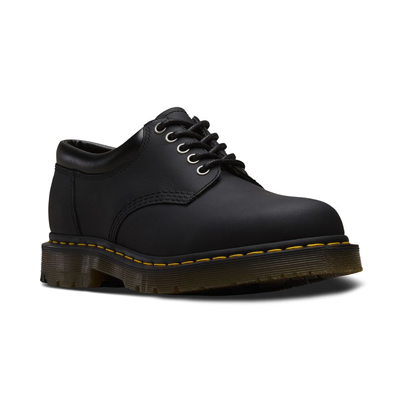 Dr. Martens 8053 DM's Wintergrip Leather Casual Shoes in Black Snowplow WP
