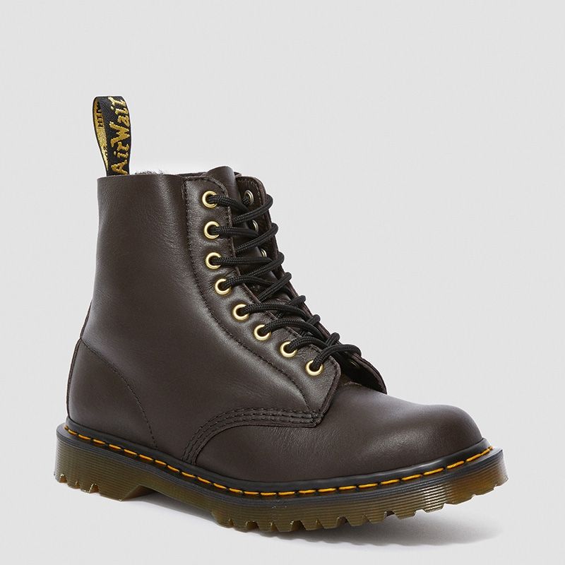 Dr. Martens Fur-Lined 1460 Pascal Shearling in Beva/Black Wool Nappalan Double Face