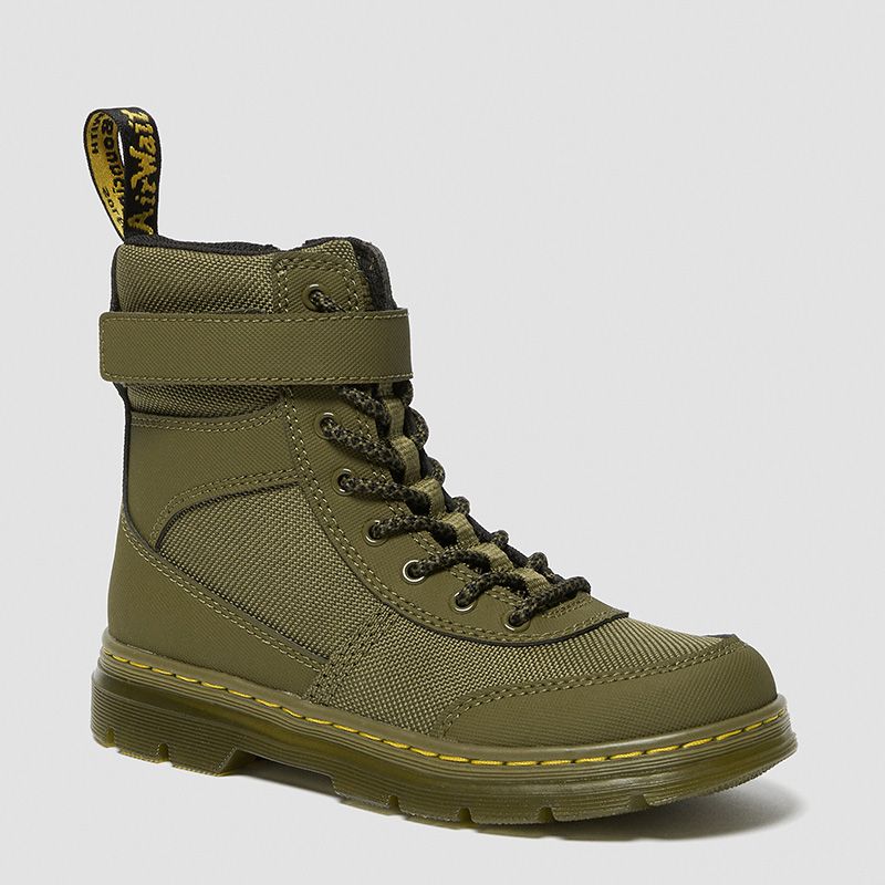 Dr. Martens Junior Combs Tech Casual Boots in DMS Olive