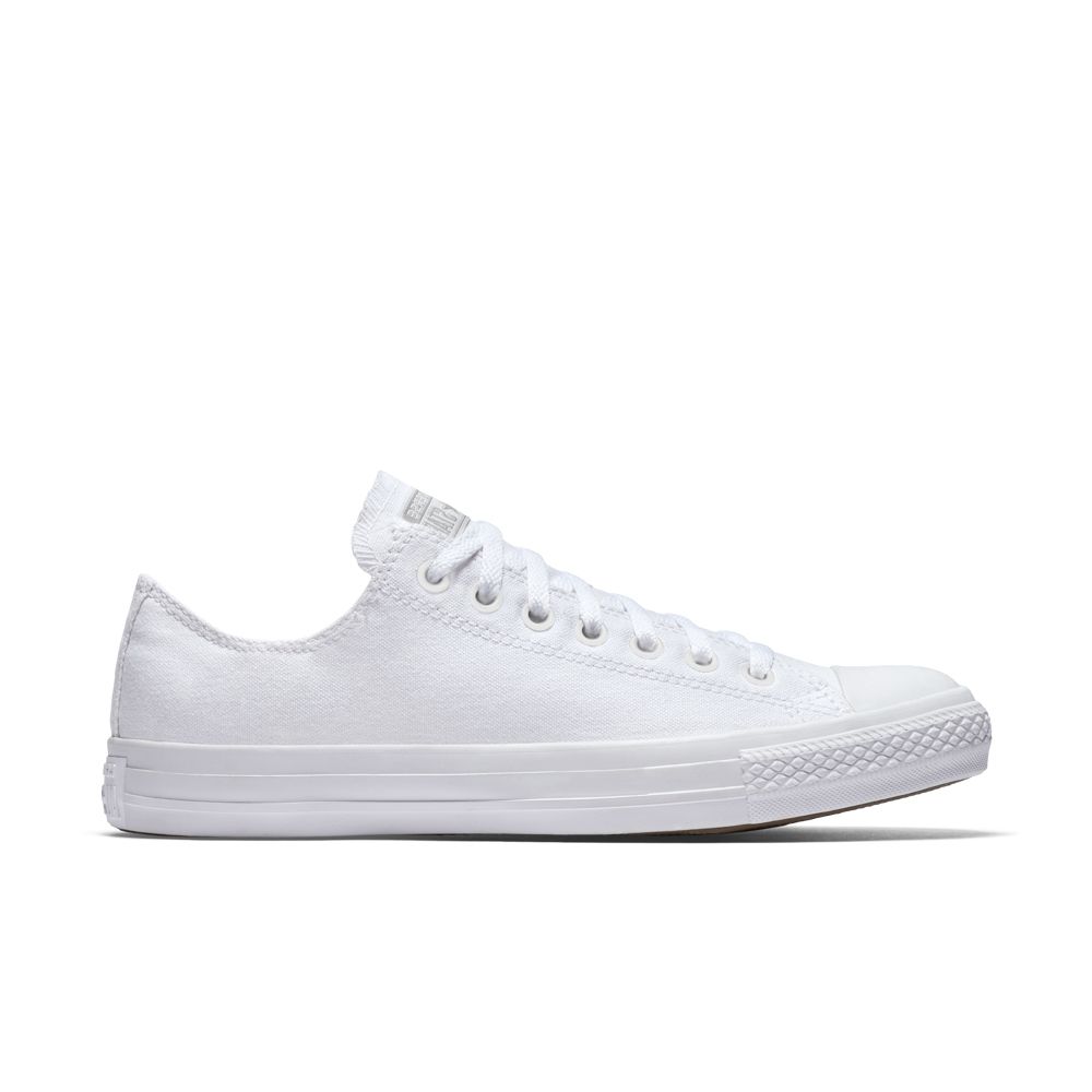 Converse Chuck Taylor All Star Canvas Low Top in White Monochrome