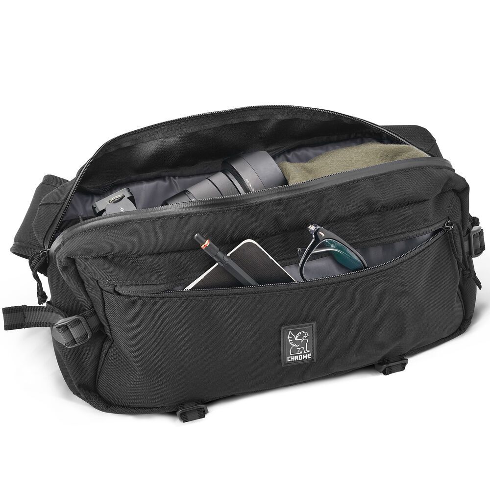 Chrome Industries Kadet Sling Bag in Black/Aluminum | NEON