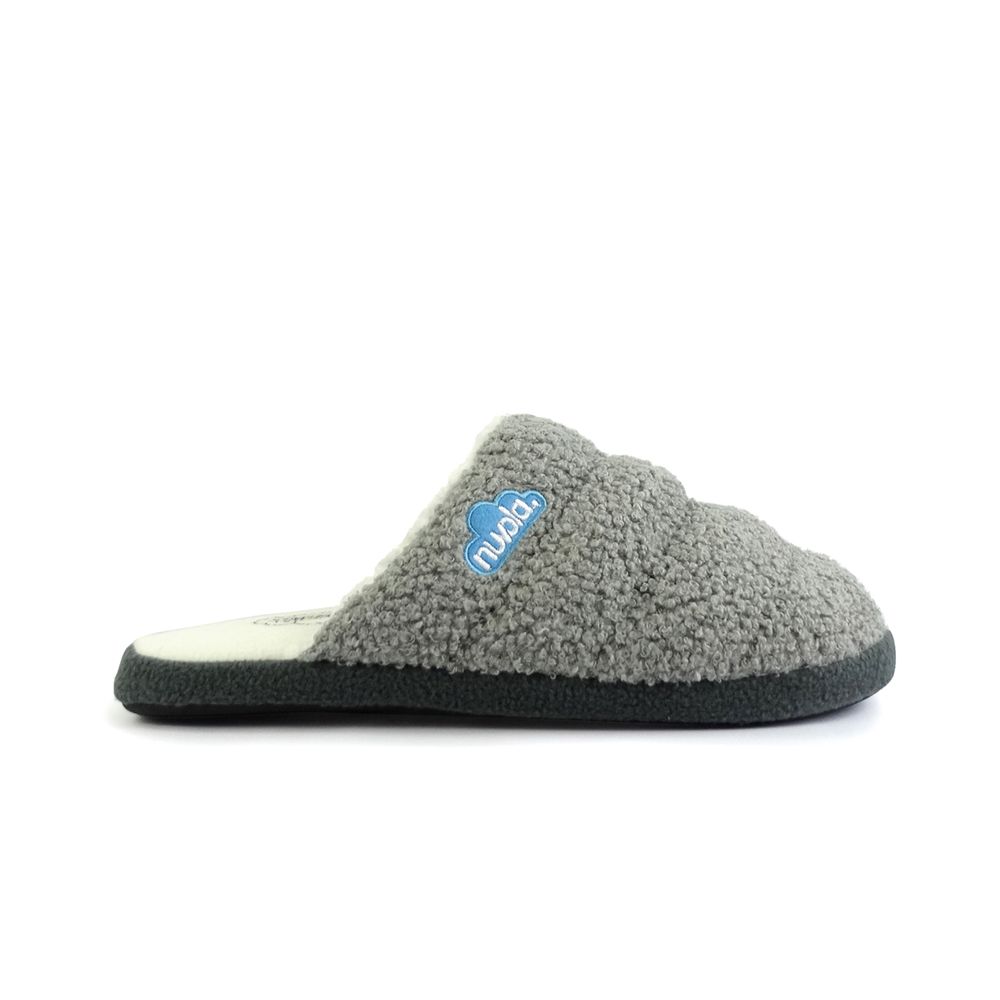 Nuvola Zueco Sheep Slippers in Gray