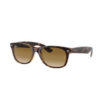 Ray-Ban New Wayfarer Classic Sunglasses in Tortoise with Non Polarized Light Brown Gradient Lenses