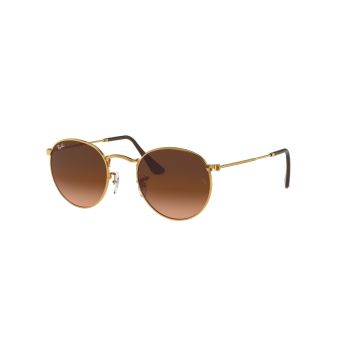 Ray-Ban Round Metal Sunglasses in Bronze-Copper with Non Polarized Pink/Brown Gradient Lenses