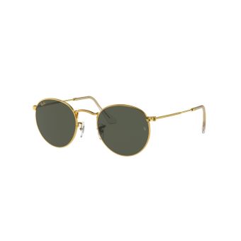 Ray-Ban Round Metal Legend Sunglasses in Gold with Non Polarized Green Classic G-15 Lenses