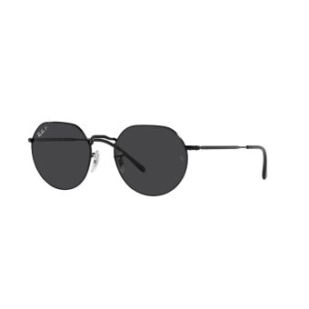Ray-Ban Jack Sunglasses in Black with Polarized Black Solid Lenses