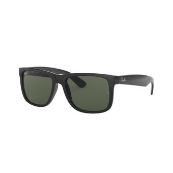Ray-Ban Justin Classic Sunglasses in Black with Non Polarized Green Classic Lenses