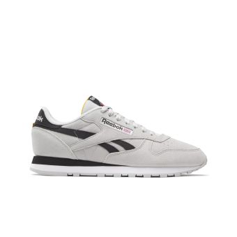 Reebok Classic Leather Shoes in Steely Fog/Core Black/Retro Gold