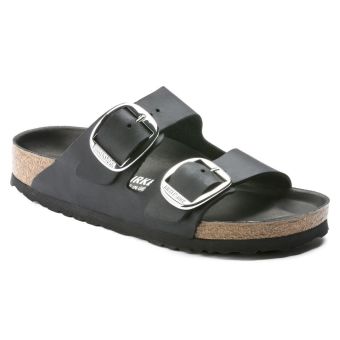 Birkenstock Arizona Big Buckle Oiled Leather Narrow in Black