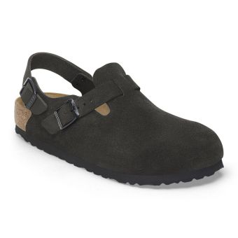 Birkenstock Tokio Suede Leather Regular in Black