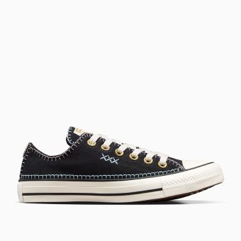 Chuck Taylor All Star Crafted Stitching in Black/True Sky/Egret