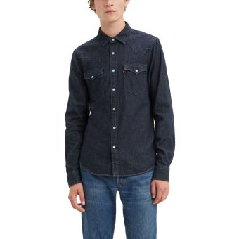 Levi's Classic Western Standard Fit Shirt in Red Cast Rinse - Dark Wash