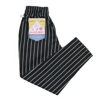 Cookman Chef Pants - Stripe in Black