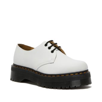 Dr. Martens 1461 Smooth Leather Platform Shoes in White
