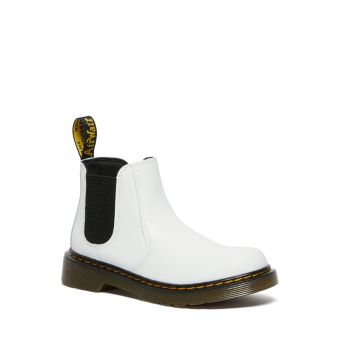 Dr. Martens Junior 2976 Leather Chelsea Boots in White