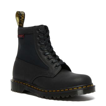 Dr. Martens 1460 Panel Made In England Leather Lace Up Boots in Black