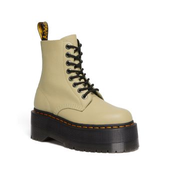 Dr. Martens 1460 Pascal Max Leather Platform Boots in Pale Olive