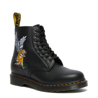 Dr. Martens 1460 Souvenir Embroidered Leather Boots in Black