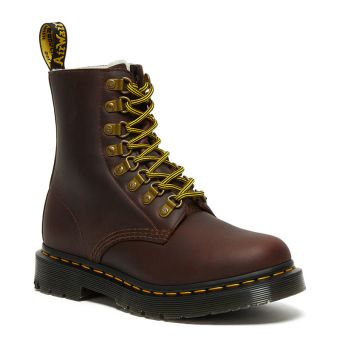Dr. Martens 1460 Pascal DM's Wintergrip Leather Lace Up Boots in Dark Brown