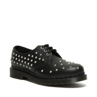 Dr. Martens 1461 Stud Wanama Leather Oxford Shoes in Black