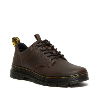 Dr. Martens Reeder Crazy Horse Leather Utility Shoes in Dark Brown