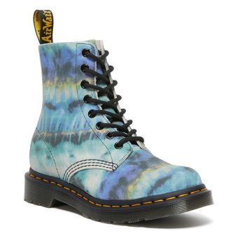 Dr. Martens 1460 Pascal Tie Dye Leather Lace Up Boots in Blue