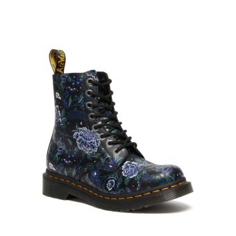 Dr. Martens 1460 Pascal Women's Mystic Floral Lace Up Boots in Black