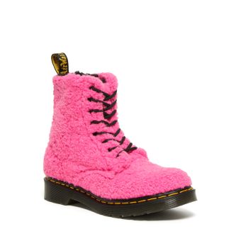 Dr. Martens 1460 Pascal Women's Faux Shearling Boots in Pink Lux Borg
