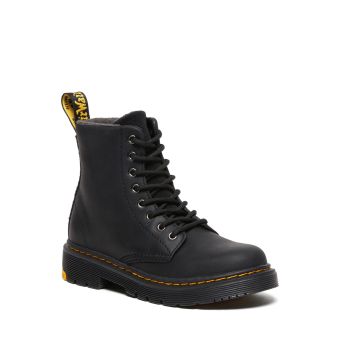 Dr. Martens Junior 1460 Wintergrip Suede Lace Up Boots in Black