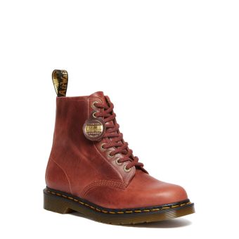 Dr. Martens 1460 Pascal Made In England Denver Leather Lace Up Boots in Tan