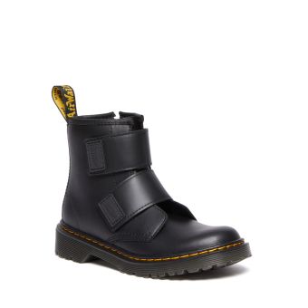 Dr. Martens Junior 1460 Double Strap Leather Boots in Black