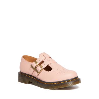 Dr. Martens 8065 Virginia Leather Mary Jane Shoes in Peach Beige