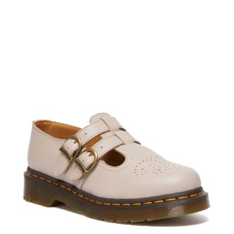 Dr. Martens 8065 Virginia Leather Mary Jane Shoes in Taupe