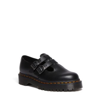 Dr. Martens 8065 II Bex Smooth Leather Platform Mary Jane Shoes in Black