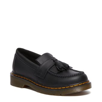 Dr. Martens Junior Adrian Softy T Leather Tassel Loafers in Black