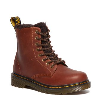 Dr. Martens Junior 1460 Serena Leather Boots in Light Brown
