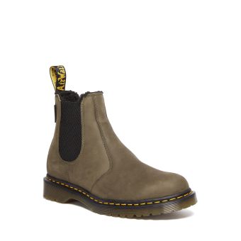 Dr. Martens 2976 Fleece Lined Leather Chelsea Boots in Olive