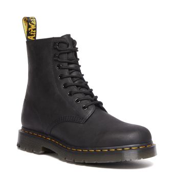 Dr. Martens 1460 Pascal Wintergrip Outlaw Leather Lace Up Boots in Black