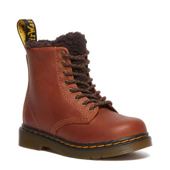 Dr. Martens Toddler 1460 Serena Leather Boots in Light Brown