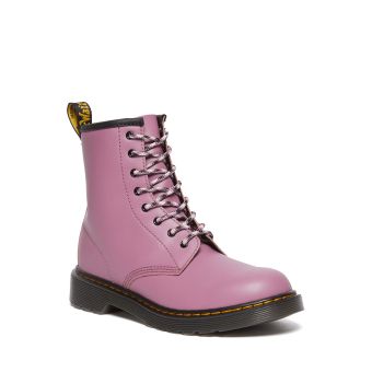 Dr. Martens Youth 1460 Muted Leather Lace Up Boots in Muted Purple