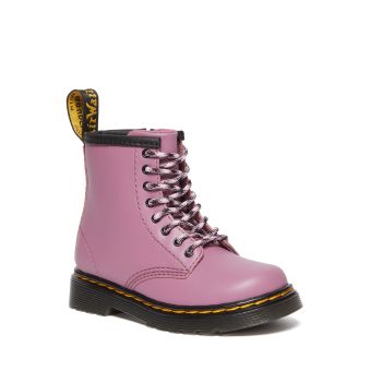 Dr. Martens Toddler 1460 Muted Leather Lace Up Boots in Muted Purple