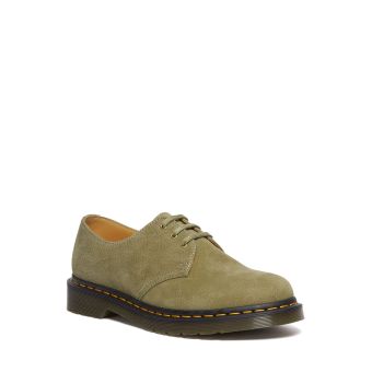 Dr. Martens 1461 Tumbled Nubuck Leather Oxford Shoes in Muted Olive
