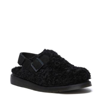 Dr. Martens Jorge II Suede & Borg Mules in Black