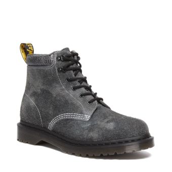 Dr. Martens 939 Stonewashed Suede Lace Up Boots in Grey/Black/White