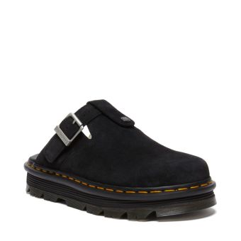 Dr. Martens Zebzag Suede Slingback Platform Mule in Black