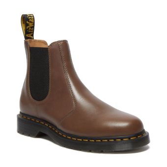 Dr. Martens 2976 Yellow Stitch Artimus Chelsea Boots in Khaki