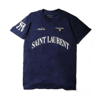 Artgang Saint-Laurent Crew T-Shirt in Navy