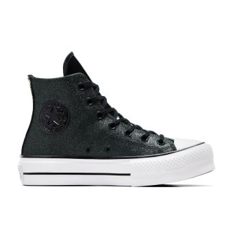 Converse Chuck Taylor All Star Lift Platform Sparkle Party in Black/Black/White